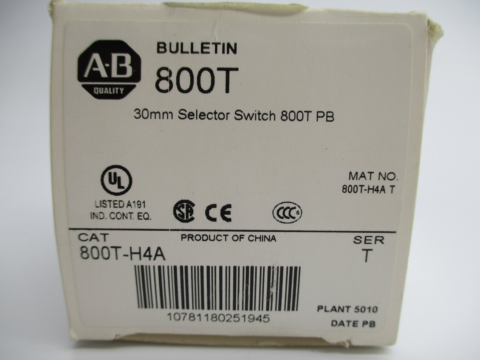 INDUSTRIAL SPARE PART 800T-H4A SER. T (AS PICTURED) (WH) NSMP