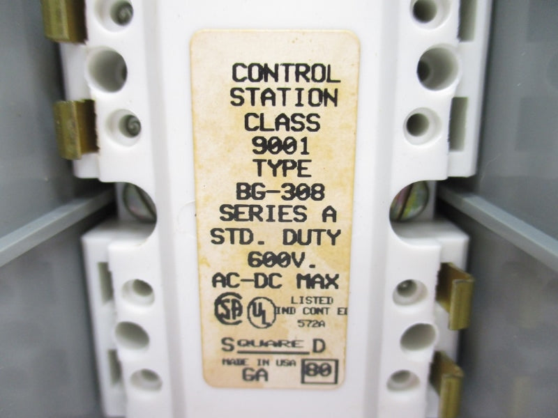 SQUARE D 9001BG30B SER. A 600VAC/DC NSMP