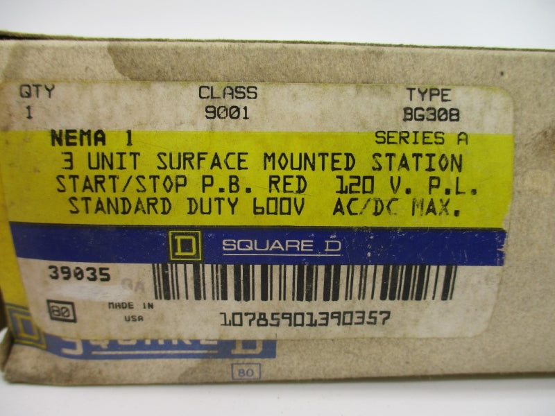 SQUARE D 9001BG30B SER. A 600VAC/DC NSMP