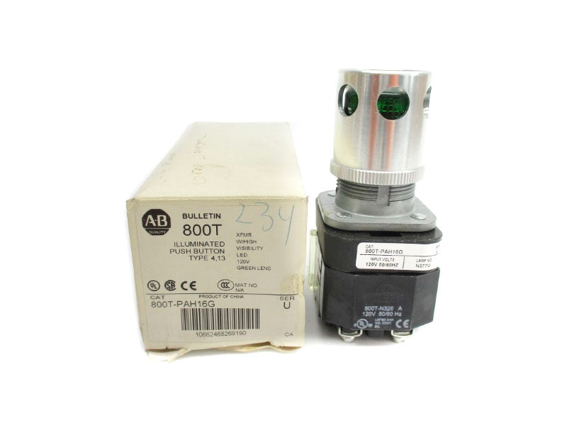 ALLEN BRADLEY 800T-PAH16G SER. U 120V (WH) NSMP