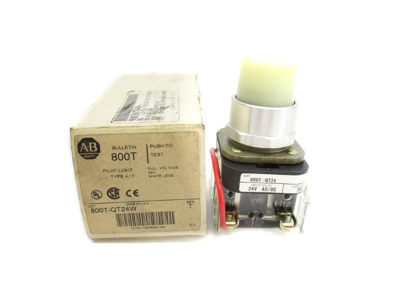 ALLEN BRADLEY 800T-QT24W SER. T 24VAC/DC (WH) NSMP