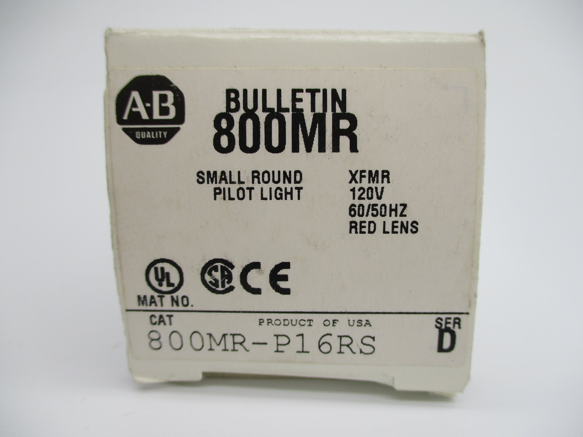 ALLEN BRADLEY 800MR-P16RS SER. D (WH) NSMP