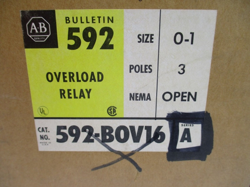INDUSTRIAL SPARE PART 592-BOV16 SER. A 120-600VAC (BR/YL) NSMP