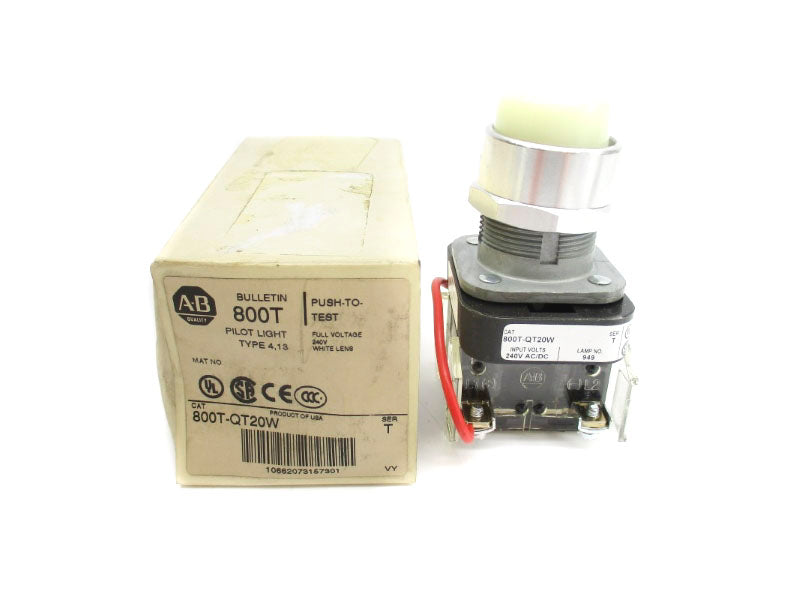 ALLEN BRADLEY 800T-QT20W SER. T 240VAC/DC (WH) NSMP