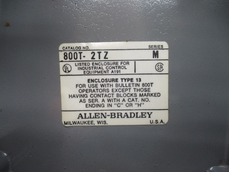 ALLEN BRADLEY 800T-2TZ SER. M (BR/YL) NSMP