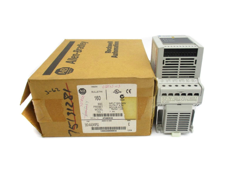 ALLEN BRADLEY 160-AA04NPS1 SER. C F/W 7.06 200-240V 5.4A NSMP