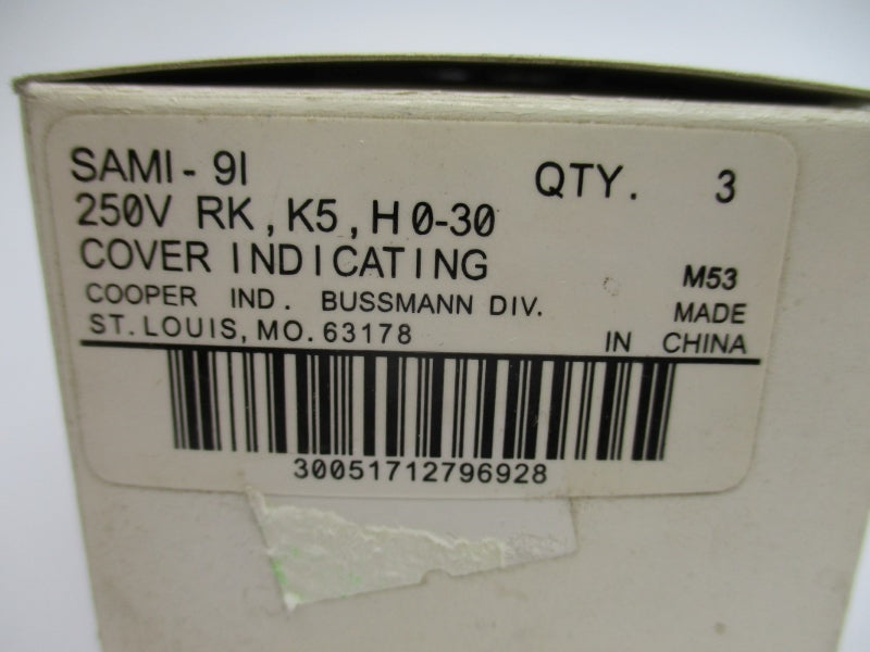 BUSSMANN SAMI-9I 250V (PKG OF 3) NSMP