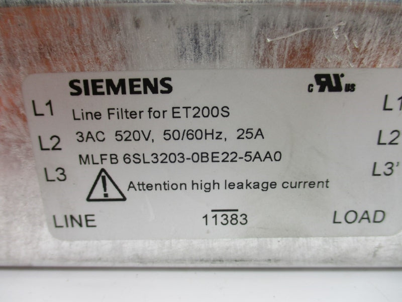 SIEMENS 6SL3203-0BE22-5AA0 520V 25A NUPI