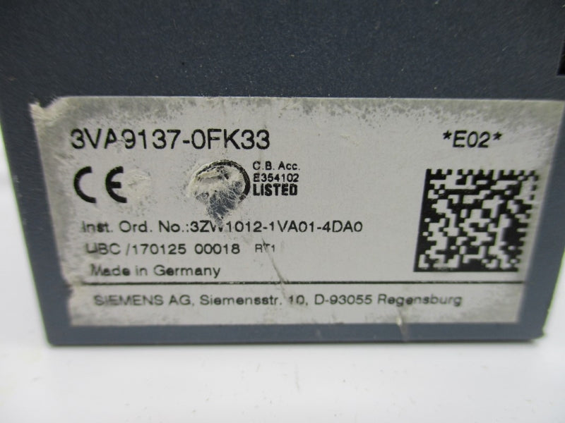SIEMENS 3VA9137-0FK33 NUPI
