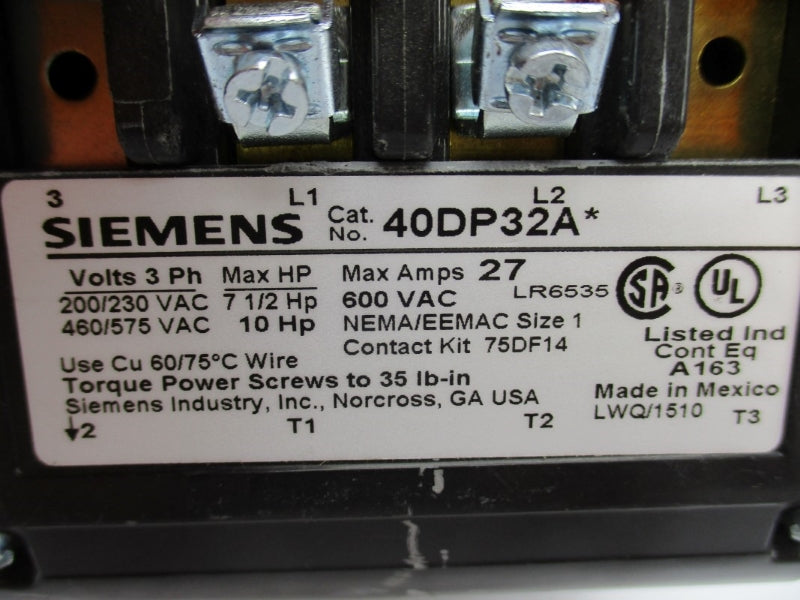 SIEMENS 40DP32AA 240V 27A NUPI