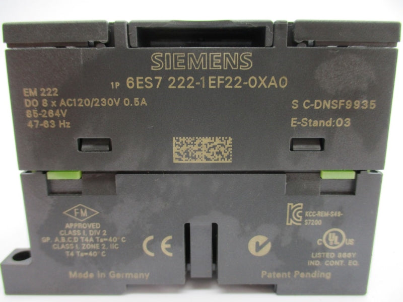 SIEMENS 6ES7222-1EF22-0XA0 120/230VAC 0.5A NUPI