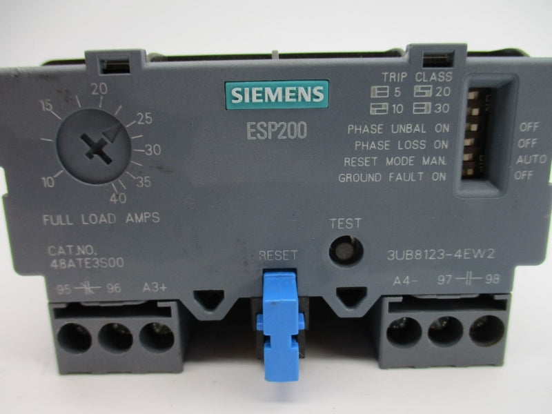 SIEMENS 48ATE3S00 3UB8123-4EW2 600VAC 10-40A NUPI