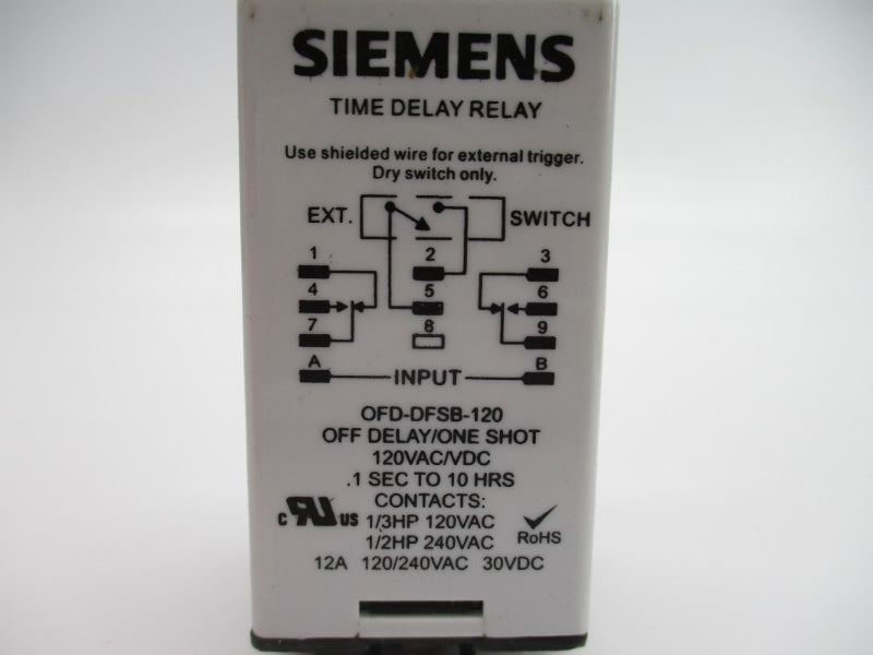 SIEMENS OFD-DFSB-120 120VAC/DC 12A .1S-10H NUPI
