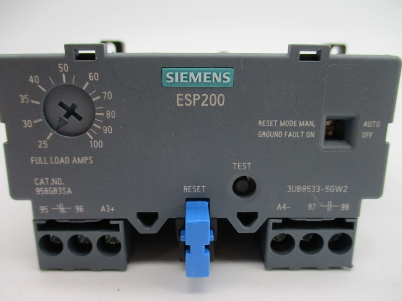 SIEMENS 958GB3SA 3UB8533-5GW2 600VAC 25-100A NUPI