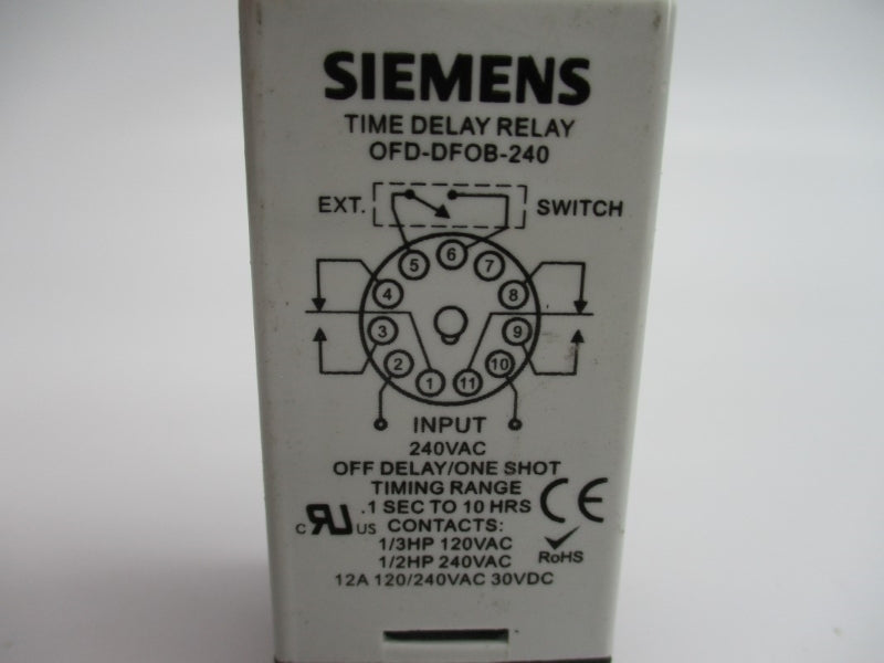 SIEMENS OFD-DFOB-240 240VAC 12A .1S-10H NUPI