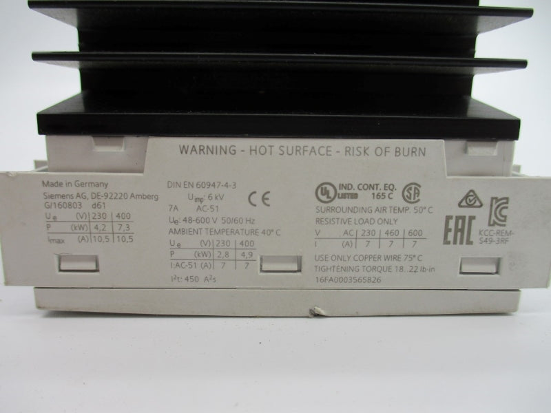 SIEMENS 3RF2410-1AC45 4-30VDC 7A NUPI