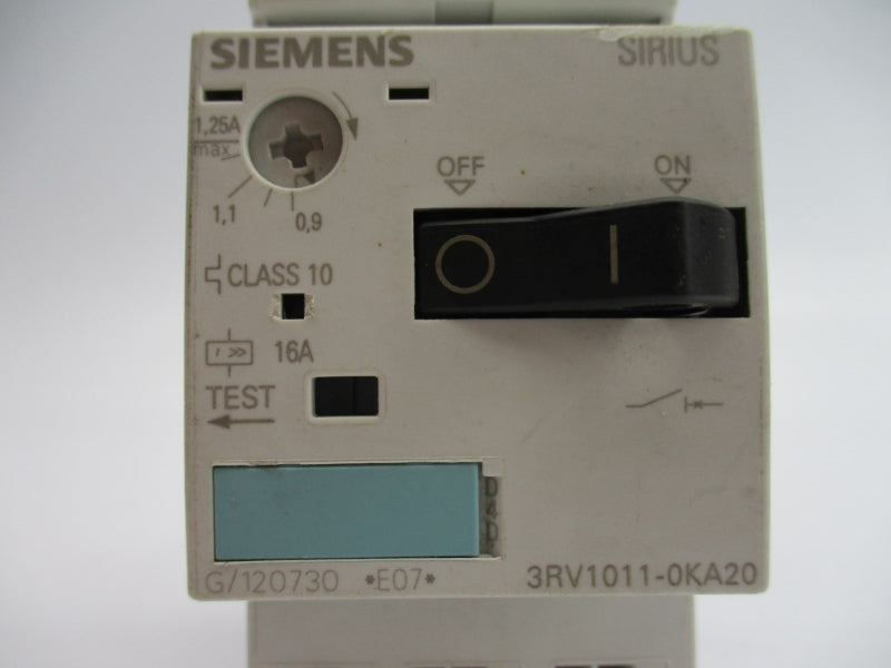 SIEMENS 3RV1011-0KA20 0.9-1.25A NUPI