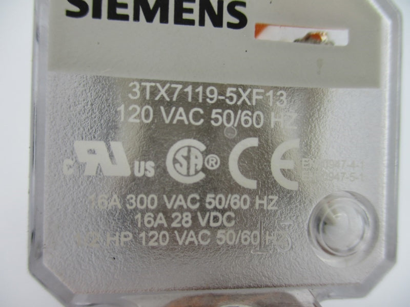 SIEMENS 3TX7119-5XF13 120VAC 16A NUPI