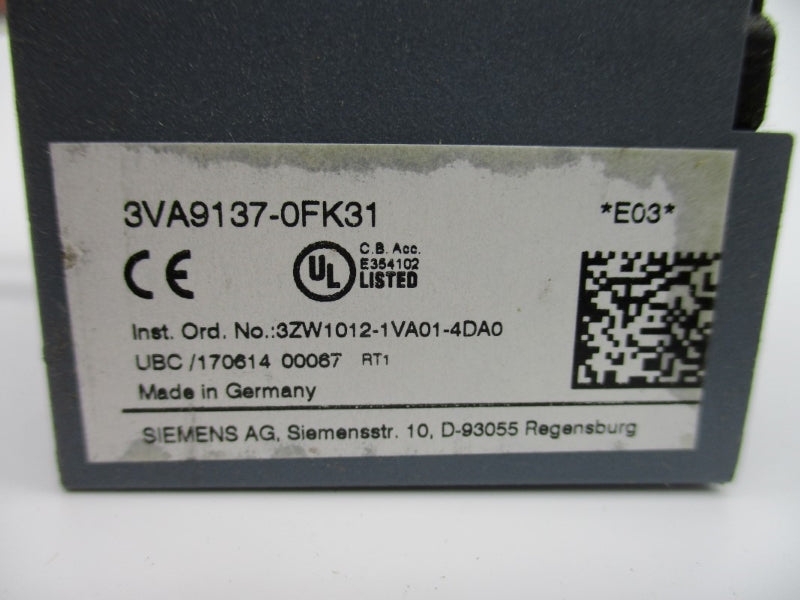 SIEMENS 3VA9137-0FK31 NUPI
