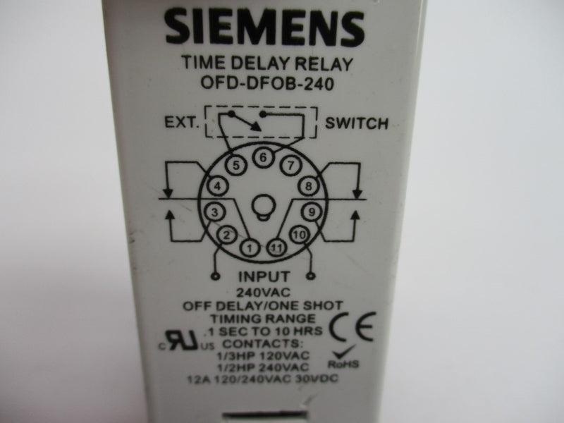 SIEMENS OFD-DF08-240 240VAC 12A .1S-10H (AS PICTURED) NUPI