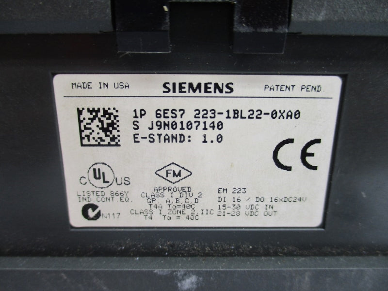 SIEMENS 6ES7223-1BL22-0XA0 24VDC (NO DOOR) NUPI
