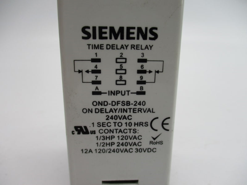 SIEMENS OND-DFSB-240 240VAC 12A .1S-10H NUPI