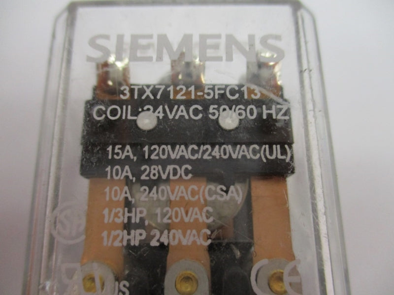 SIEMENS 3TX7121-5FC13 24VAC 15A NUPI