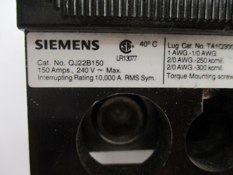 SIEMENS QJ22B150 240V 150A NUPI