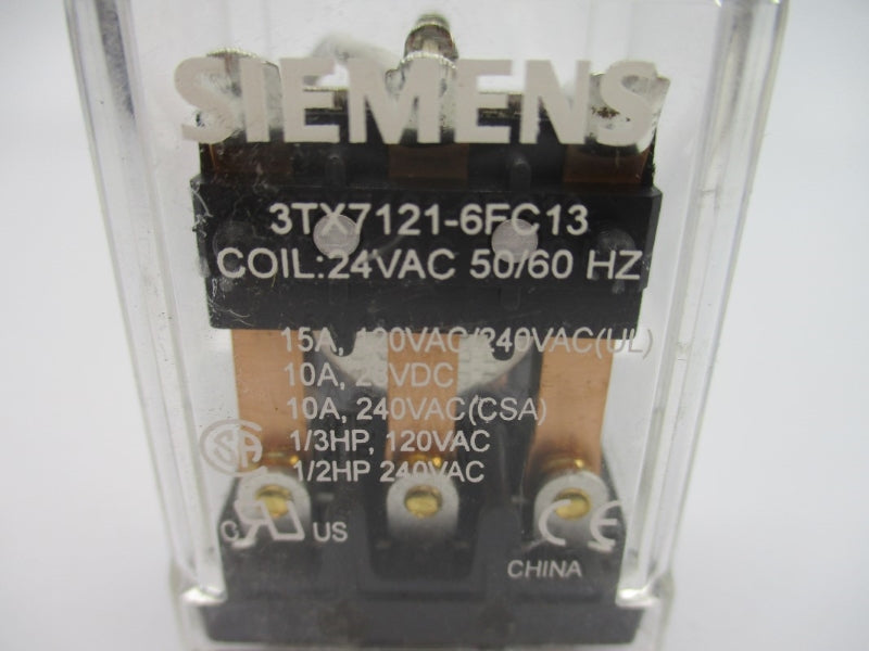 SIEMENS 3TX7121-6FC13 24VAC 15A NUPI