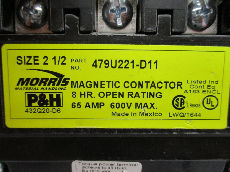 P&H 479U221-D11 240V 65A NUPI