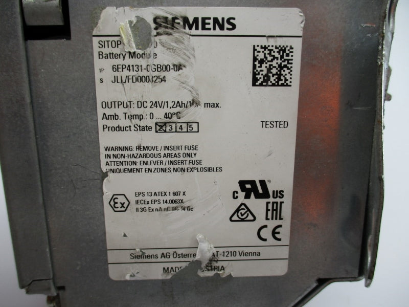 SIEMENS 6EP4131-0GB00-0AY0 24VDC 1.2A (AS PICTURED) NUPI