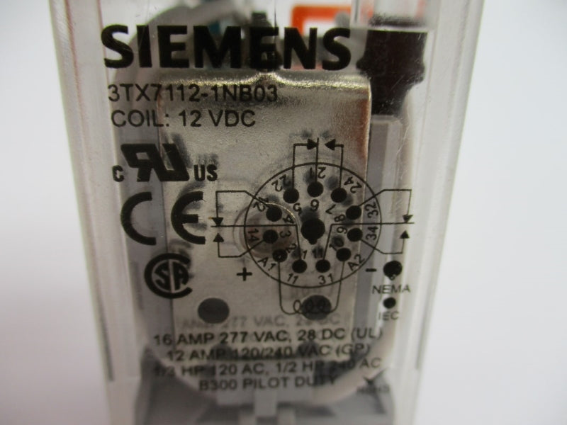 SIEMENS 3TX7112-1NB03 12VDC 16A NUPI