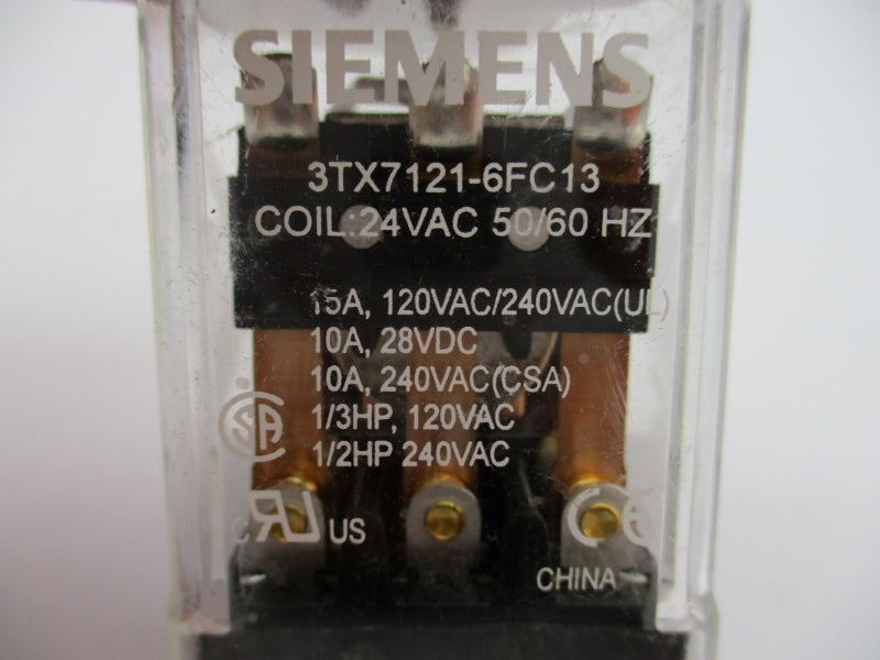 SIEMENS 3TX7121-6FC13 24VAC 15A NUPI