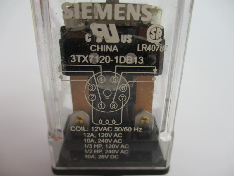 SIEMENS 3TX7120-1DB13 12VAC 12A NUPI