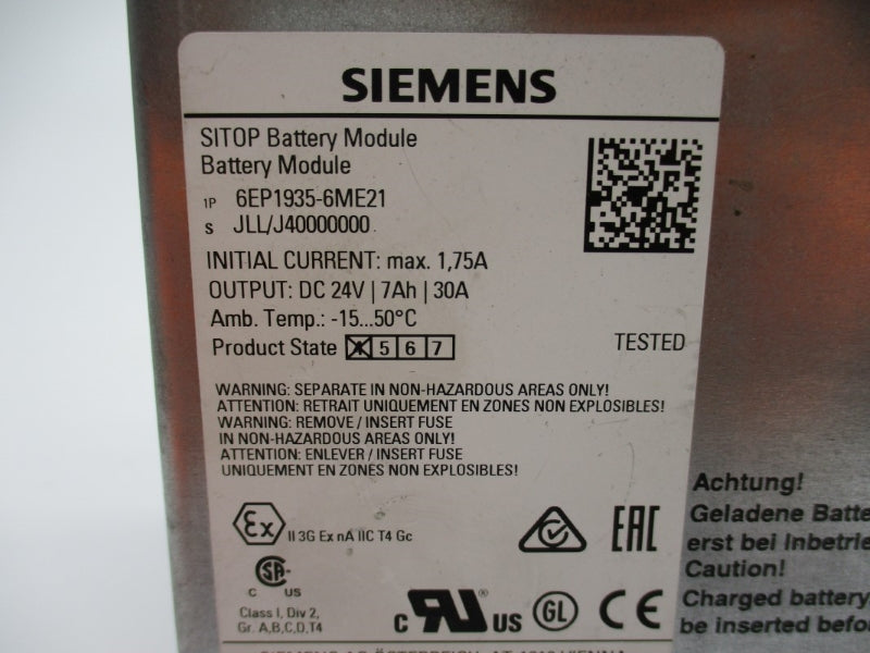 SIEMENS 6EP1935-6ME21 24VDC 30A NUPI