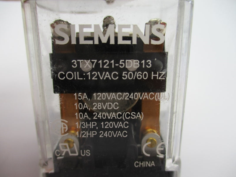 SIEMENS 3TX7121-5DB13 12VAC 15A NUPI