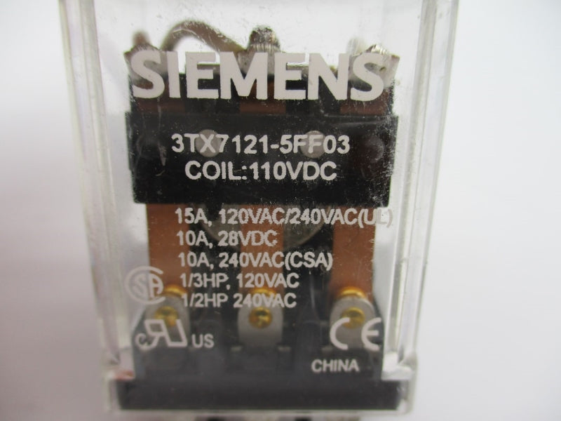 SIEMENS 3TX7121-5FF03 110VDC 15A NUPI