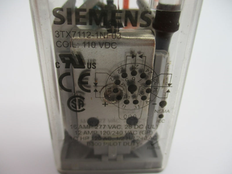 SIEMENS 3TX7112-1NF03 110VDC 16A NUPI