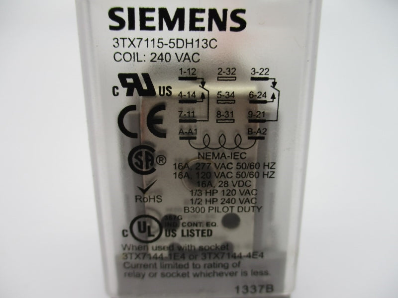 SIEMENS 3TX7115-5DH13C 240VAC 16A NUPI