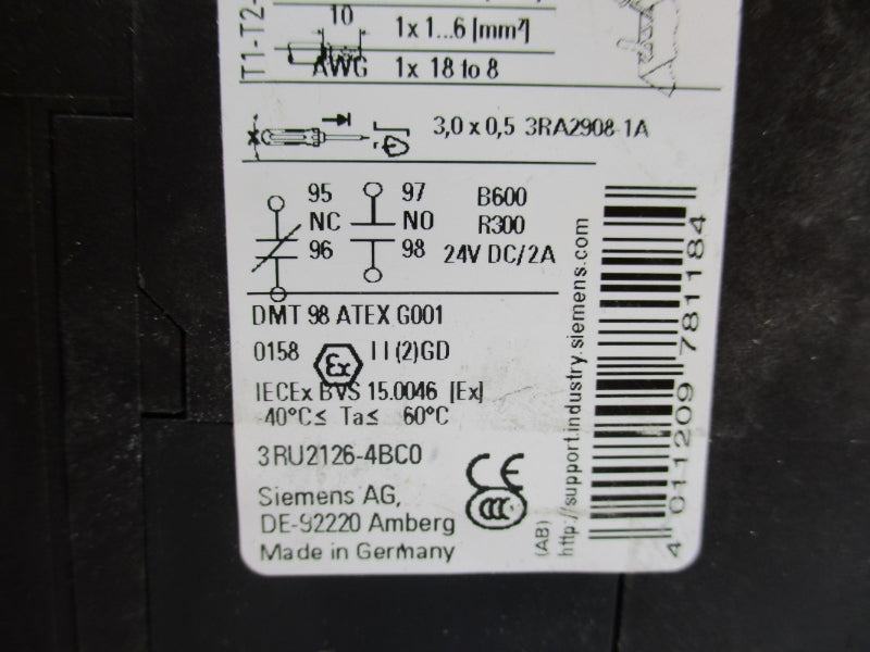SIEMENS 3RU2126-4BC0 24VDC 14-20A NUPI