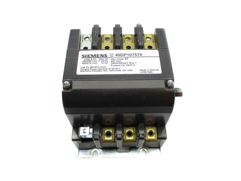 SIEMENS 40DP107570 125/250VDC 27A NUPI
