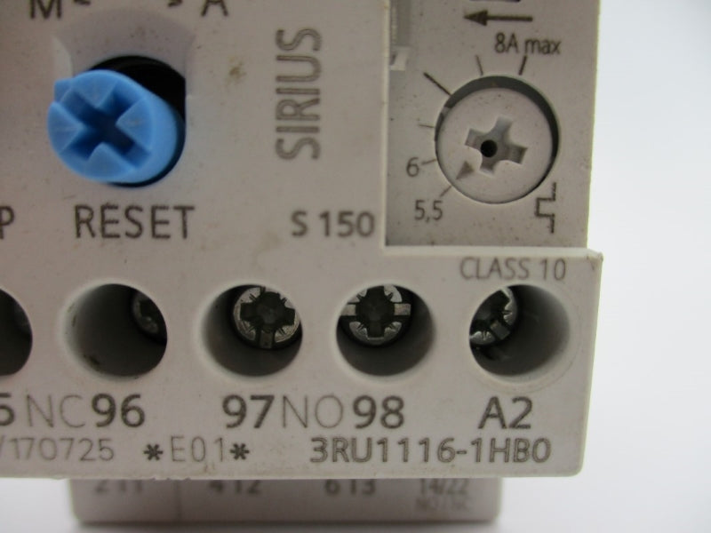 SIEMENS 3RU1116-1HB0 24VDC 5.5-8A NUPI