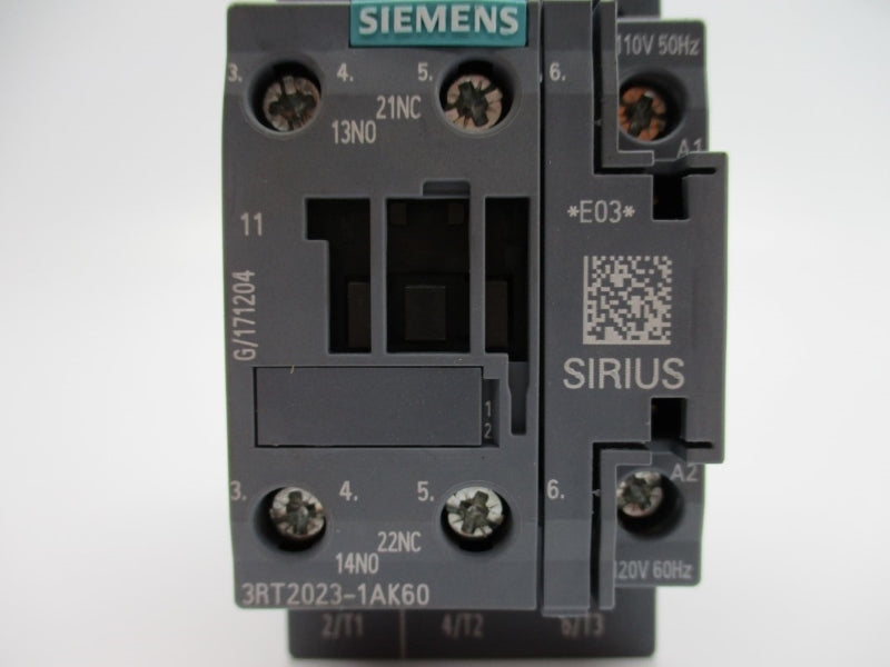 SIEMENS 3RT2023-1AK60 110/120V 70A (AS PICTURED) NUPI