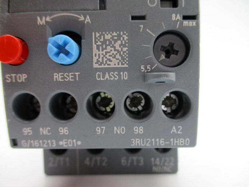 SIEMENS 3RU2116-1HB0 600VAC 5.5-8A NUPI