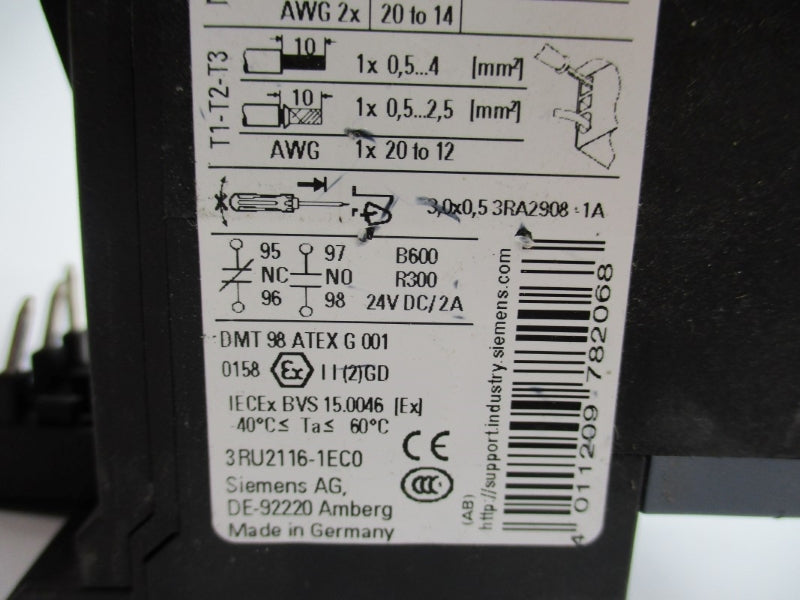 SIEMENS 3RU2116-1EC0 24VDC 2.8-4A NUPI
