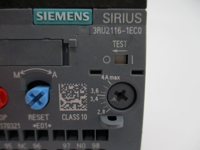 SIEMENS 3RU2116-1EC0 24VDC 2.8-4A NUPI