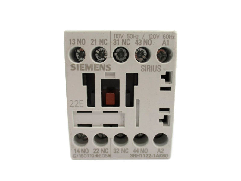 SIEMENS 3RH1122-1AK60 110/120V 10A NUPI