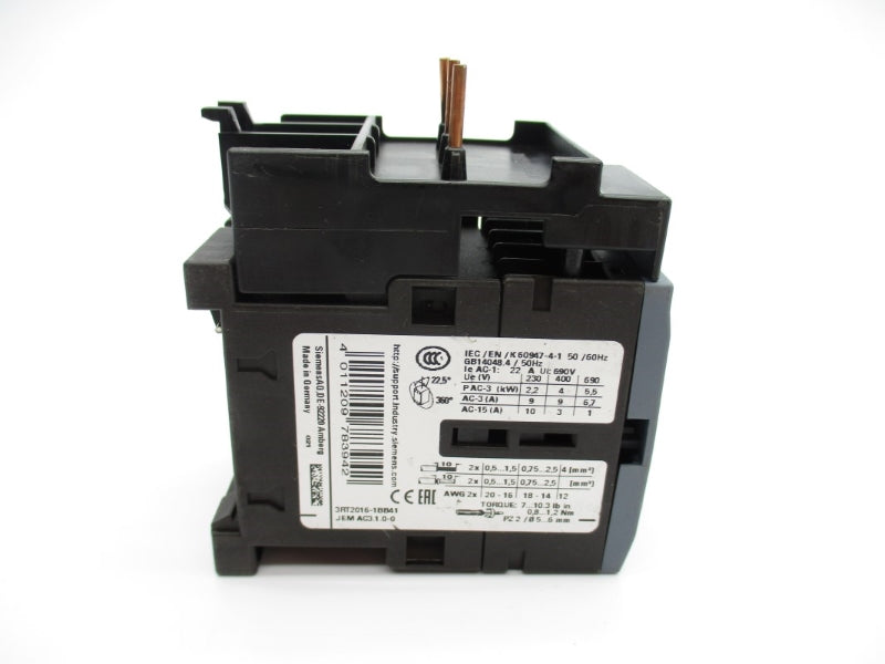 SIEMENS 3RT2016-1BB41 24VDC 20A (AS PICTURED) NUPI