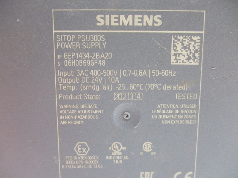 SIEMENS 6EP1434-2BA20 24VDC 10A NUPI