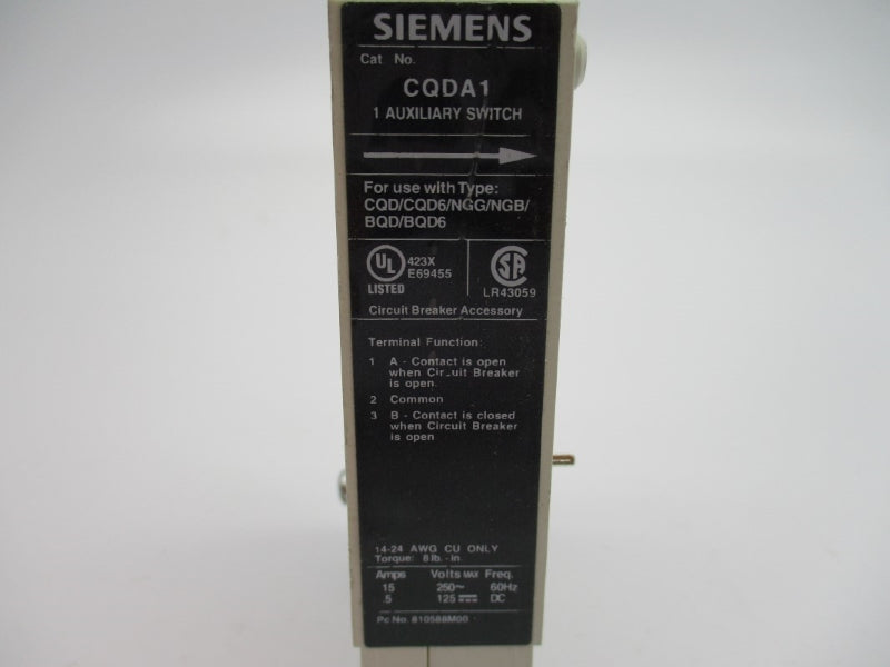 SIEMENS CQDA1 250V 15A NUPI